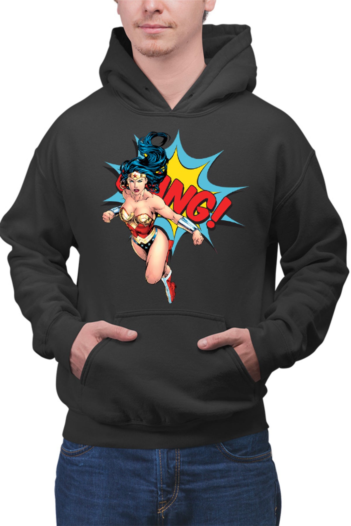 Hanorac barbati Wonder Woman Bang Super Girl Powers Stunning Marvel Action