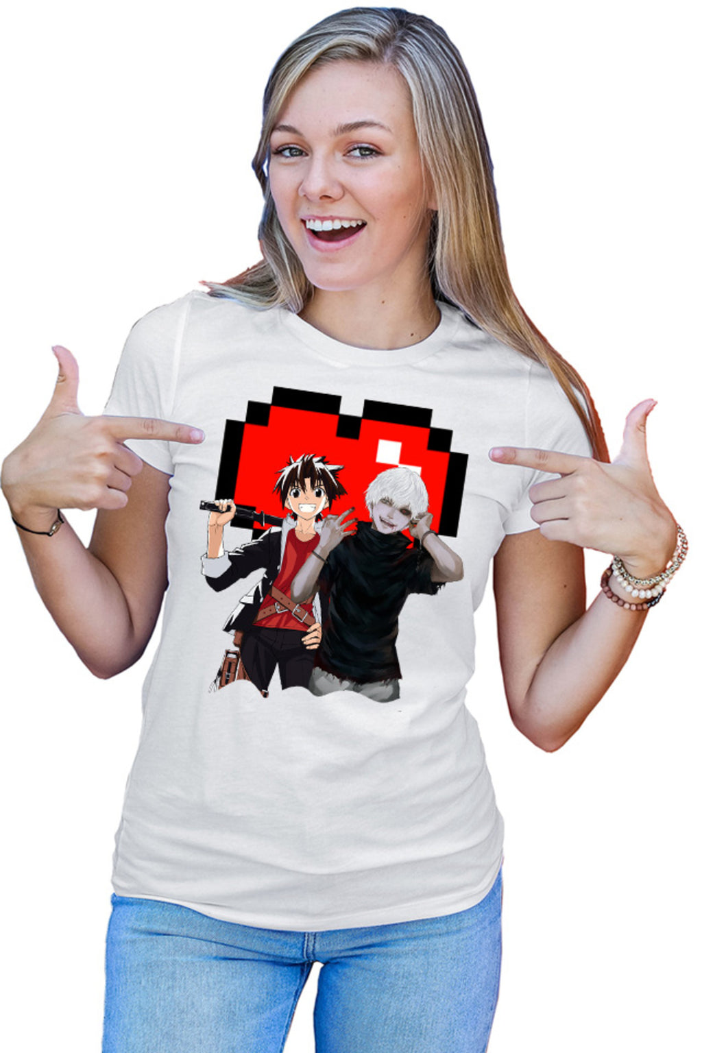 Tricou dama UQ Holder Touta Kaneki Tokyo Ghoul Vampire Minecraft
