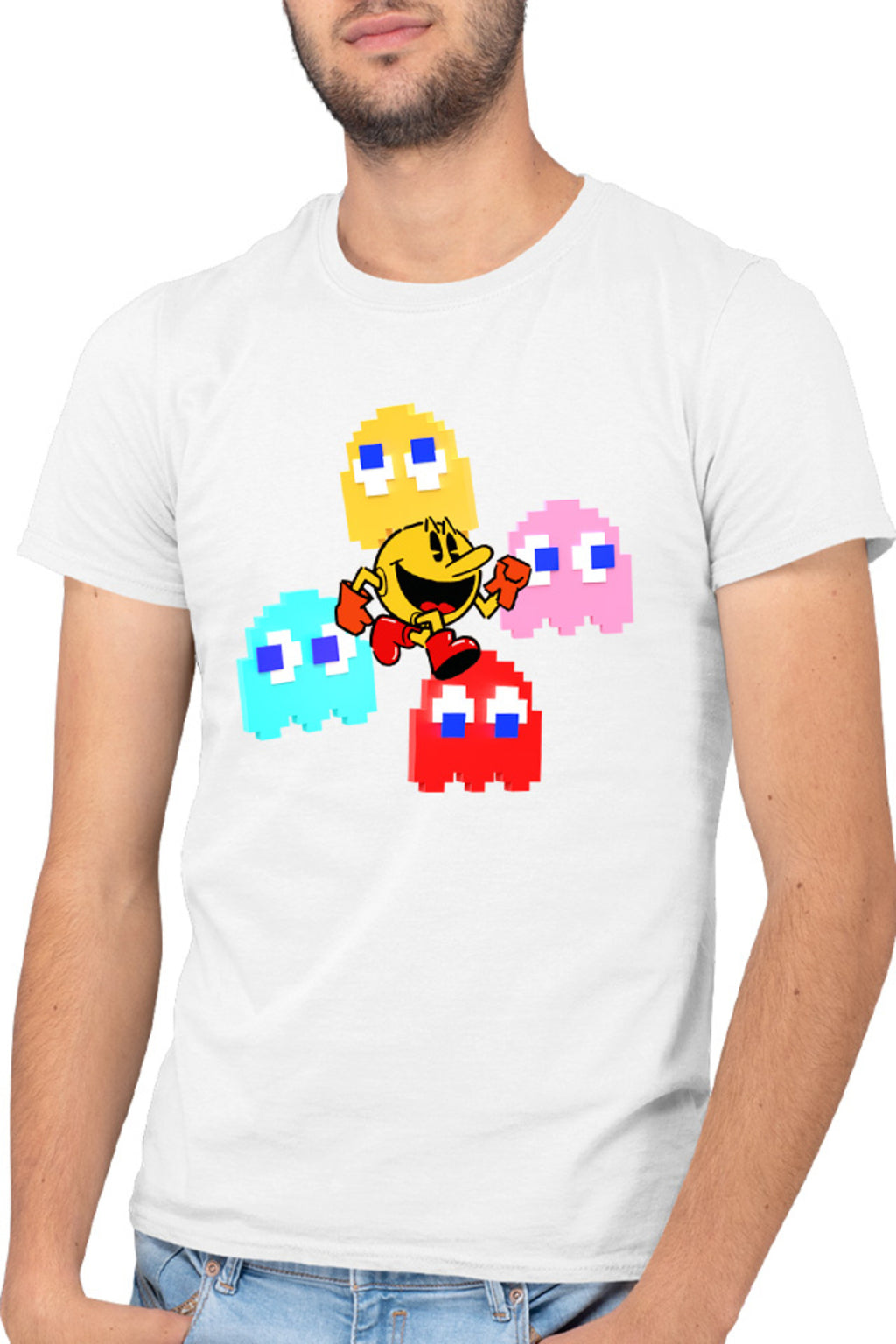 Tricou barbati Pac Man Ghosts Powerful Arcade Japanese