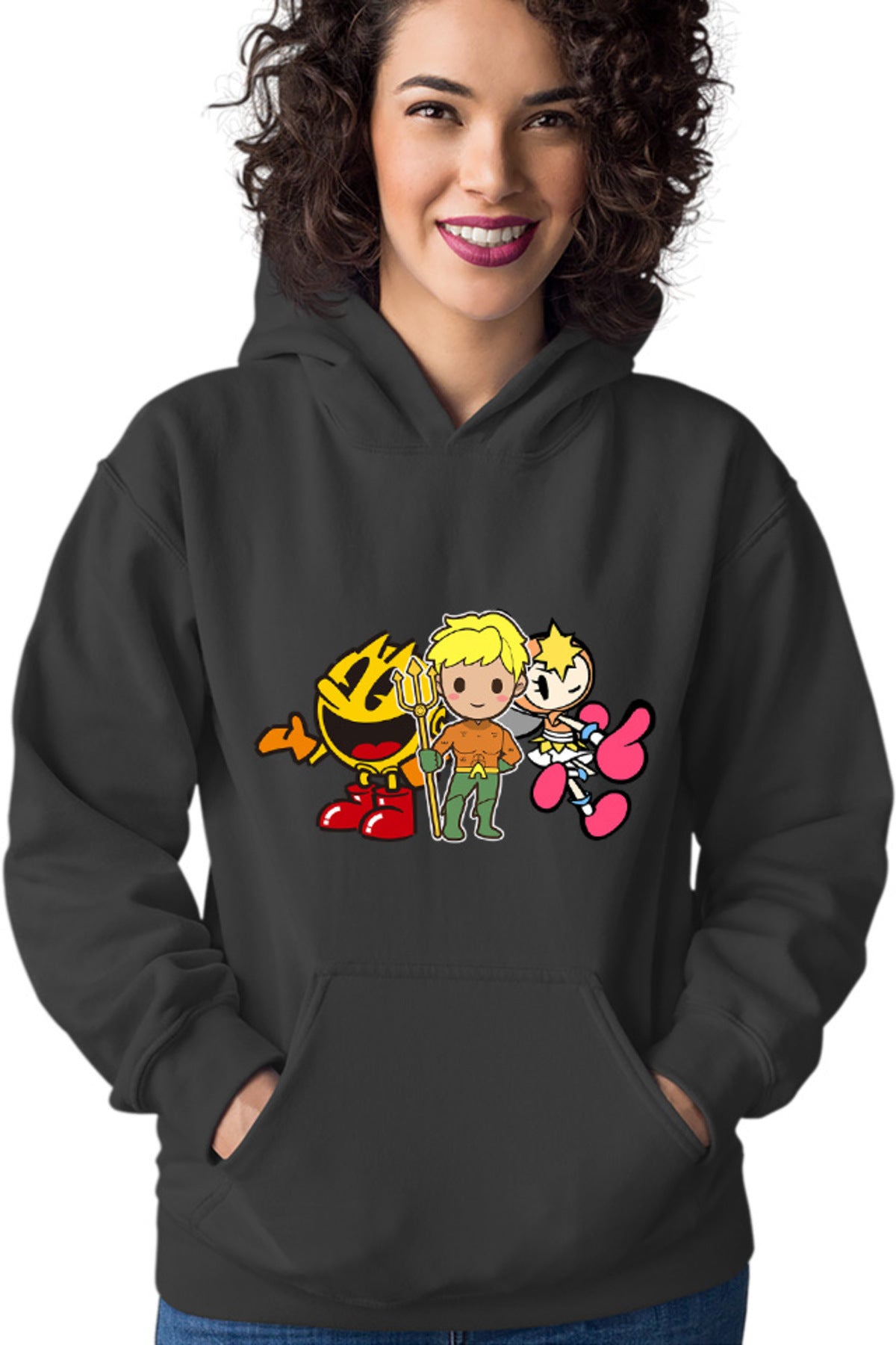 Hanorac dama Aquaman Pac Man Bubble Bomberman Lady Action