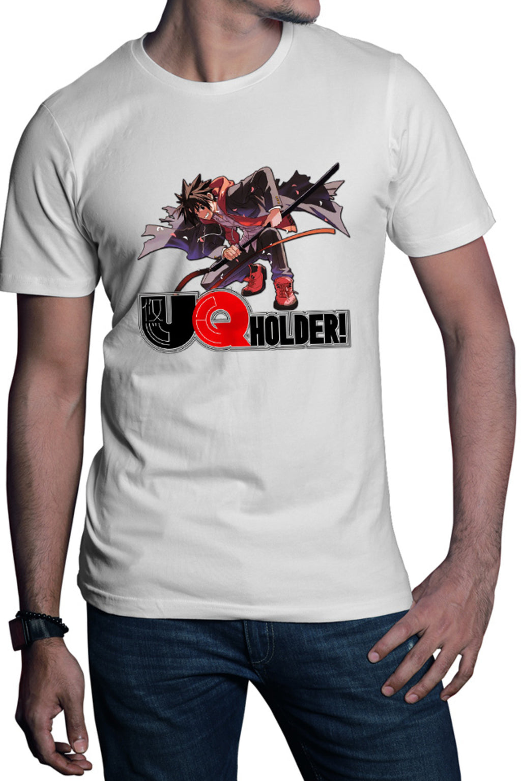 Tricou barbati UQ Holder Touta Samurai Katana Jump Fight Japan