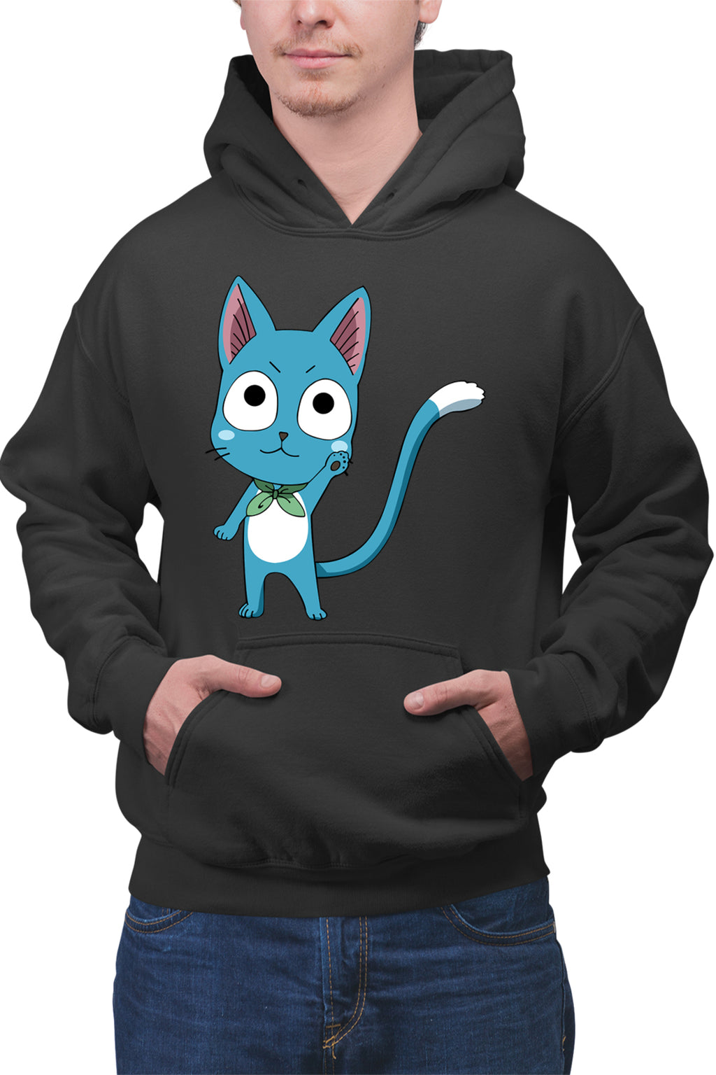 Hanorac barbati Fairy Tail Happy Cat Ninja City Mustang