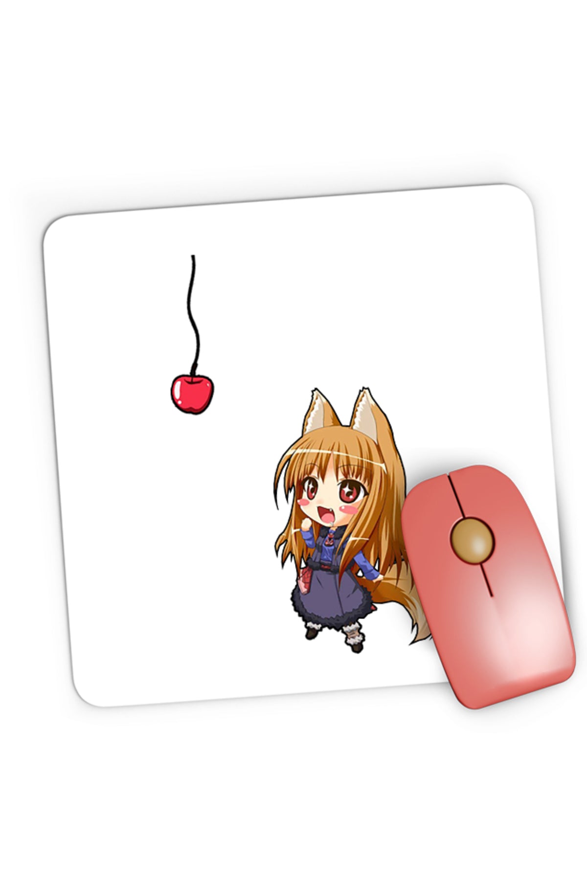 Mousepad Gaming Spice And Wolf Holo Anime Love Manga Chibi, 21x19 cm