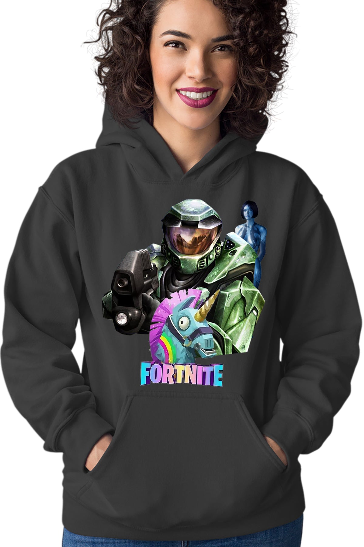 Hanorac dama Halo Chief Cortana Fortnite Lama Battle
