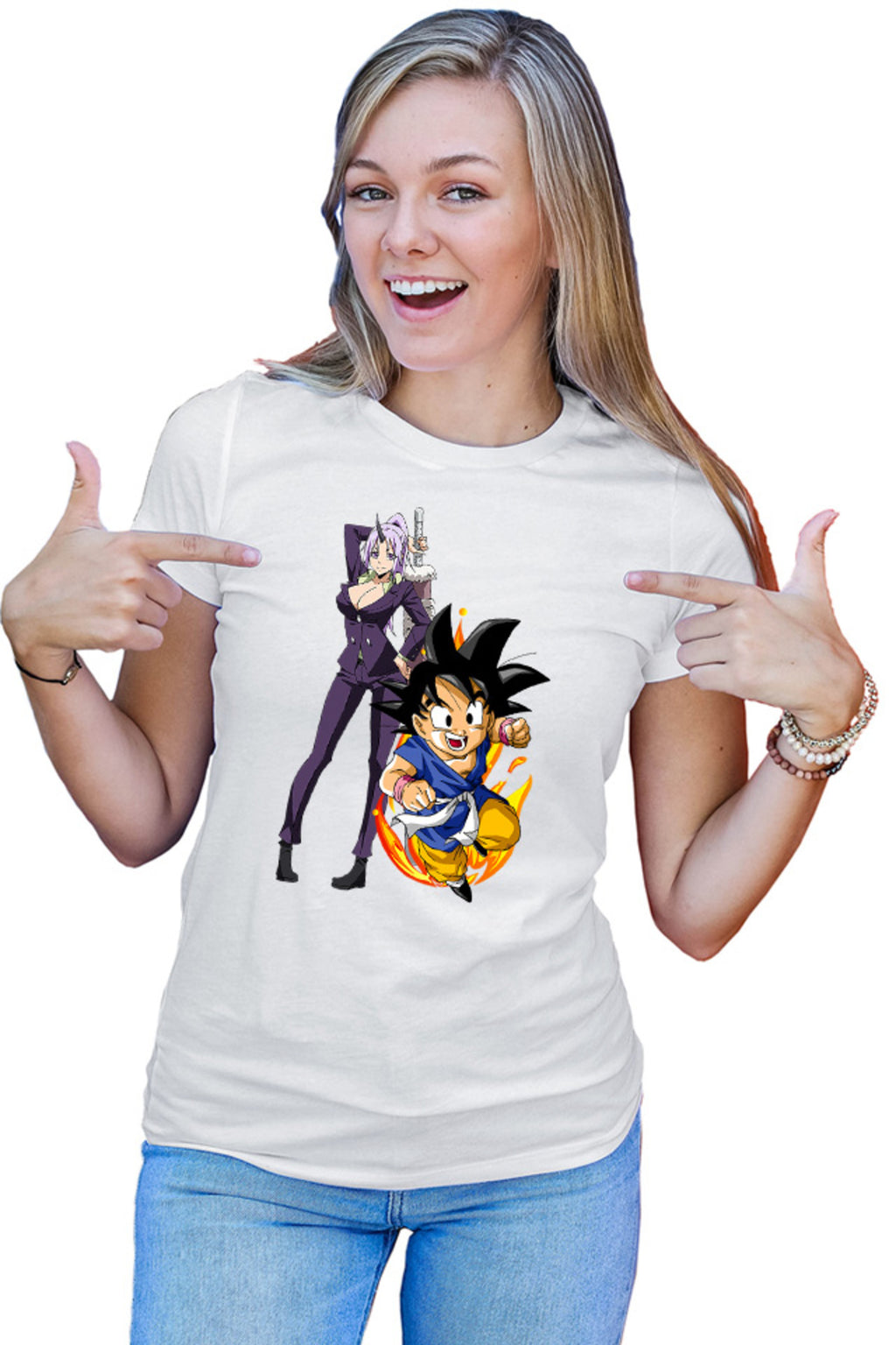 Tricou dama TenSura Slime Isekai Shion Son Goku Shounen Anime