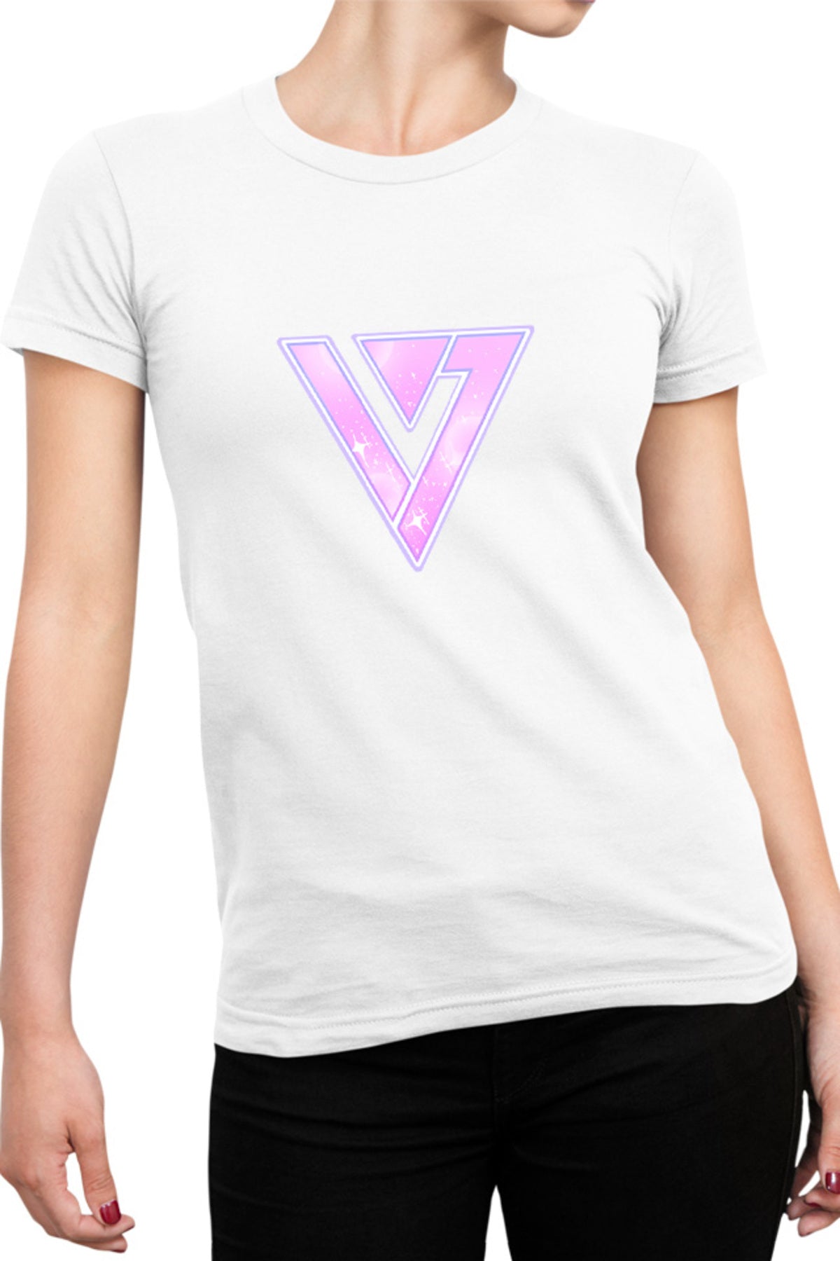 Tricou dama Seventeen Idol K-pop Group Logo Shiny