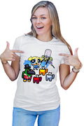 Tricou dama Among Us Impostor Character Wonder Mojo Jojo Bubble