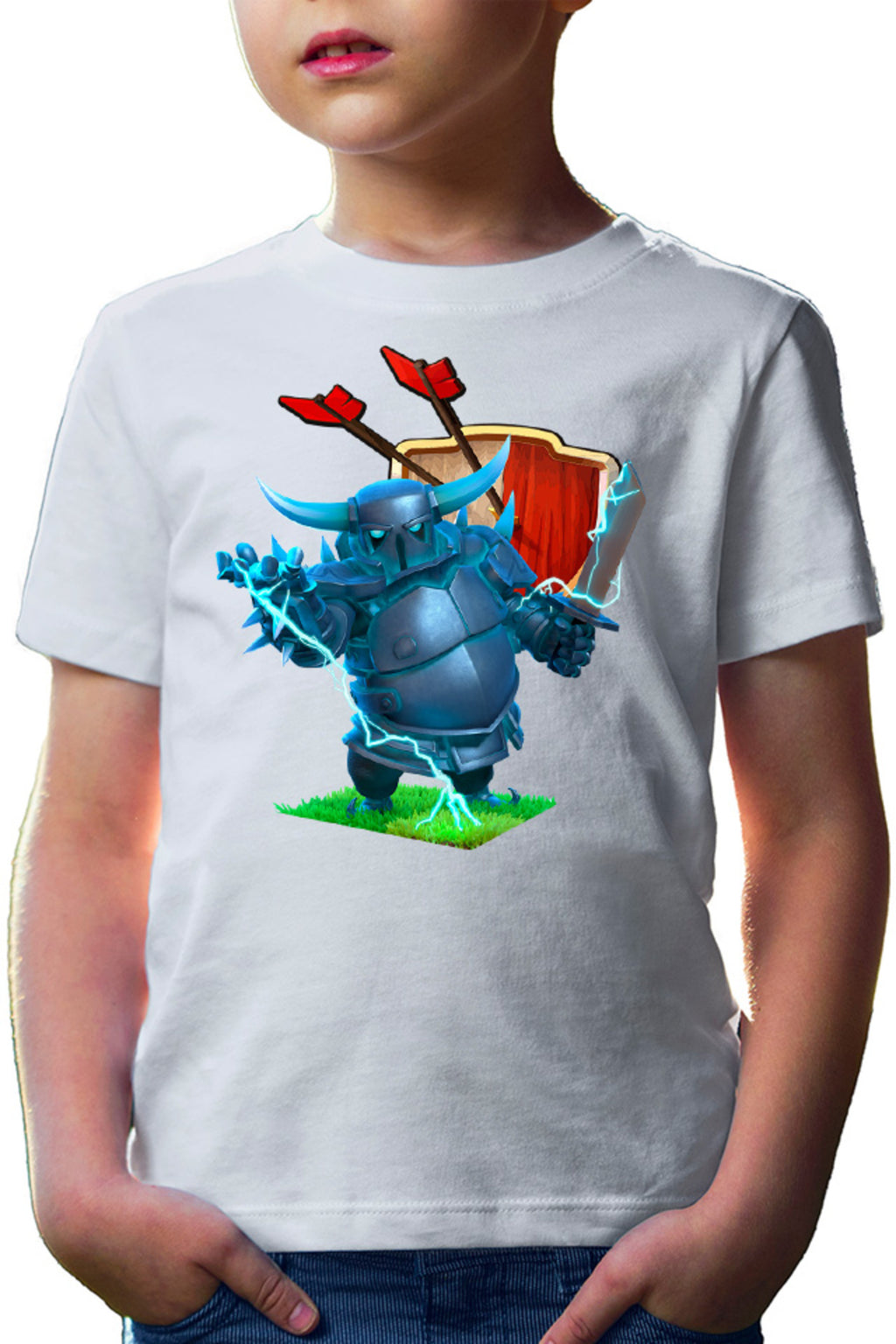 Tricou copii Clash of Clans Thunder Hero Mobile Strategy