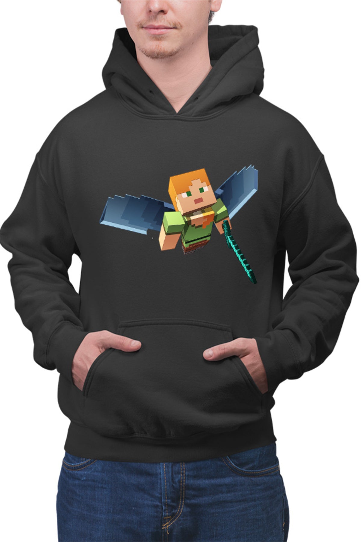 Hanorac barbati Minecraft Elytra Nether End Fly Dragon End Game