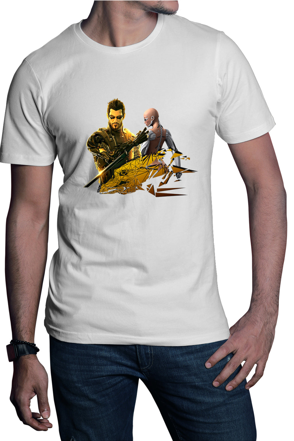 Tricou barbati Deus Ex Cyborg Human Revolution Video Game