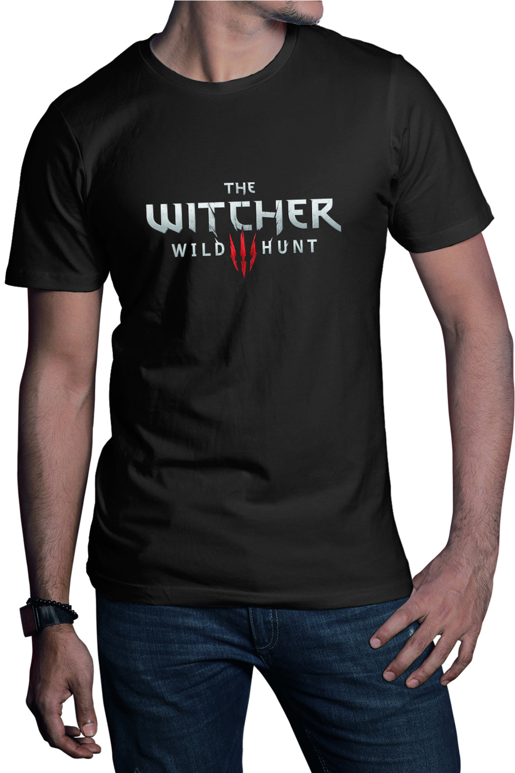 Tricou barbati The Witcher Wild Hunt Logo Sigil