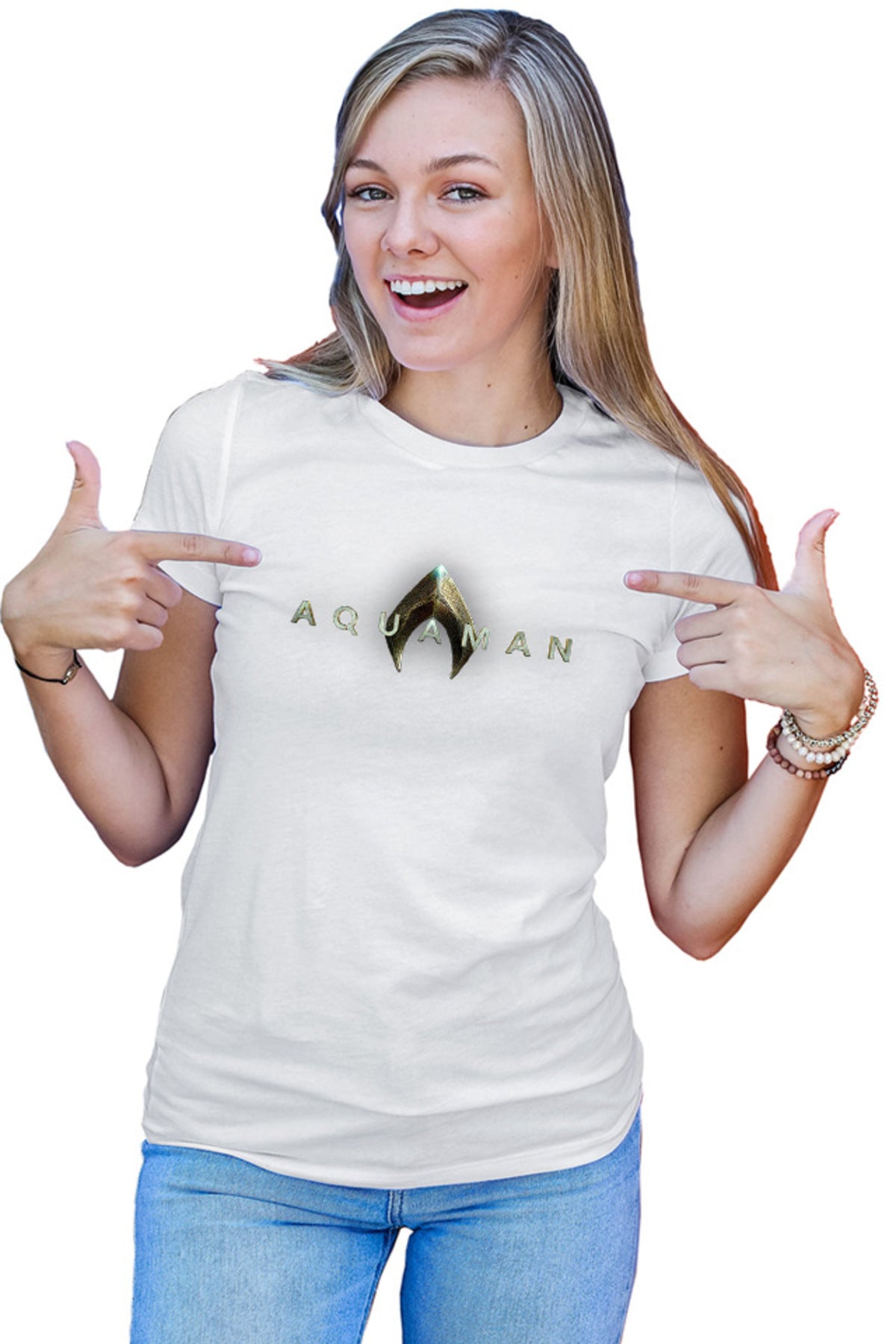 Tricou dama Aquaman Logo DC Comics Warner Bros