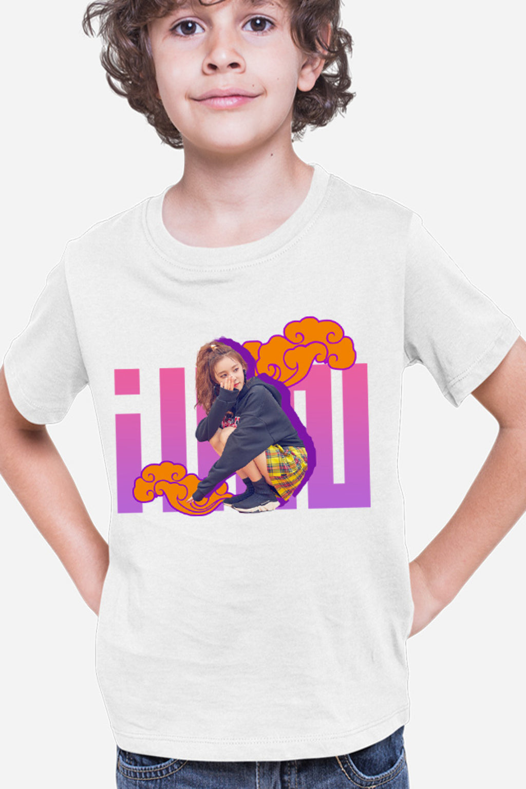 Tricou copii I-DLE Clouds Chinese Korean Minimalist Cute