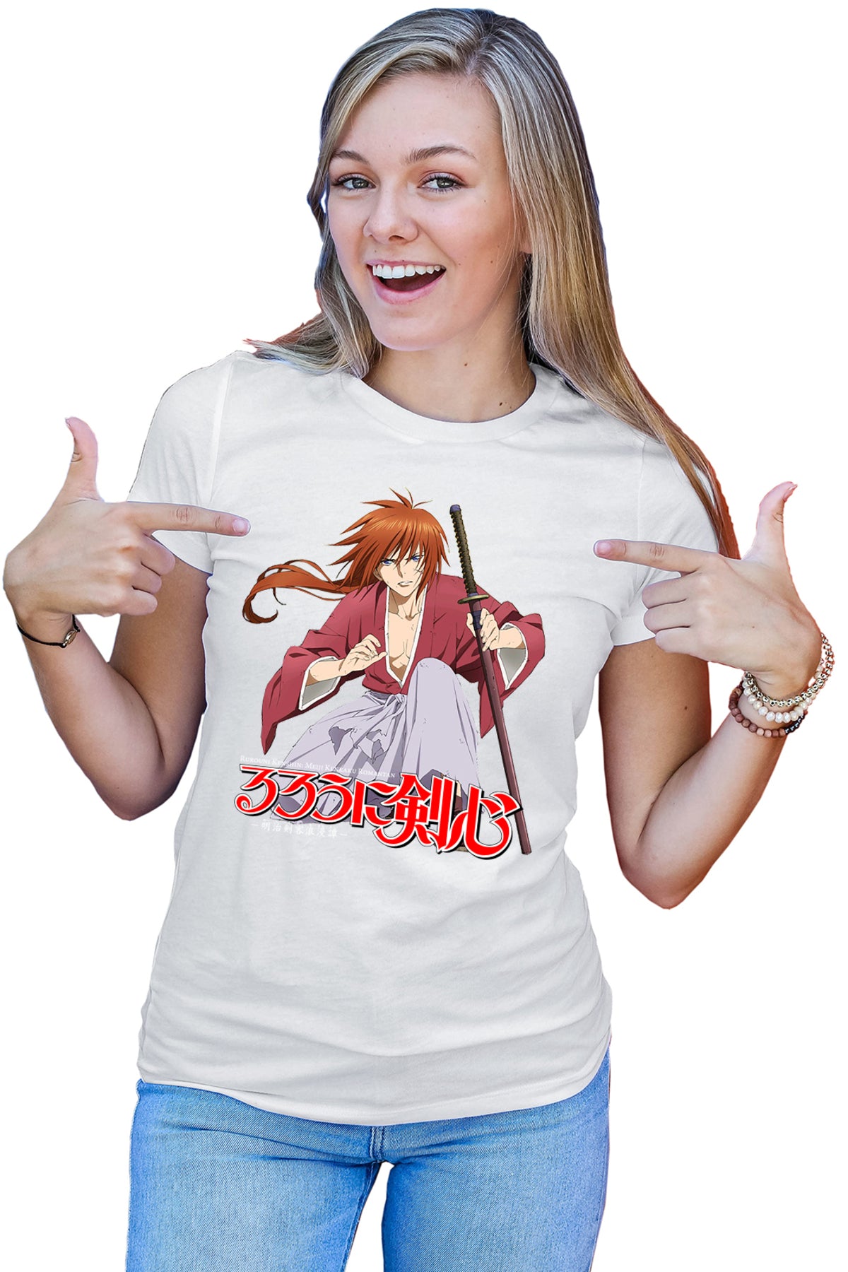 Tricou dama Rurouni Kenshin Sword Sit Meiji Swordsman Romantic Story