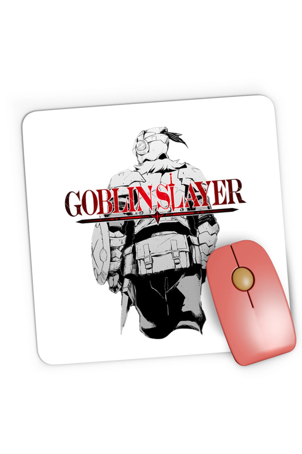 Mousepad Gaming Goblin Slayer Armor Heavy Anime Gore Manga Powerful Sword, 21x19 cm