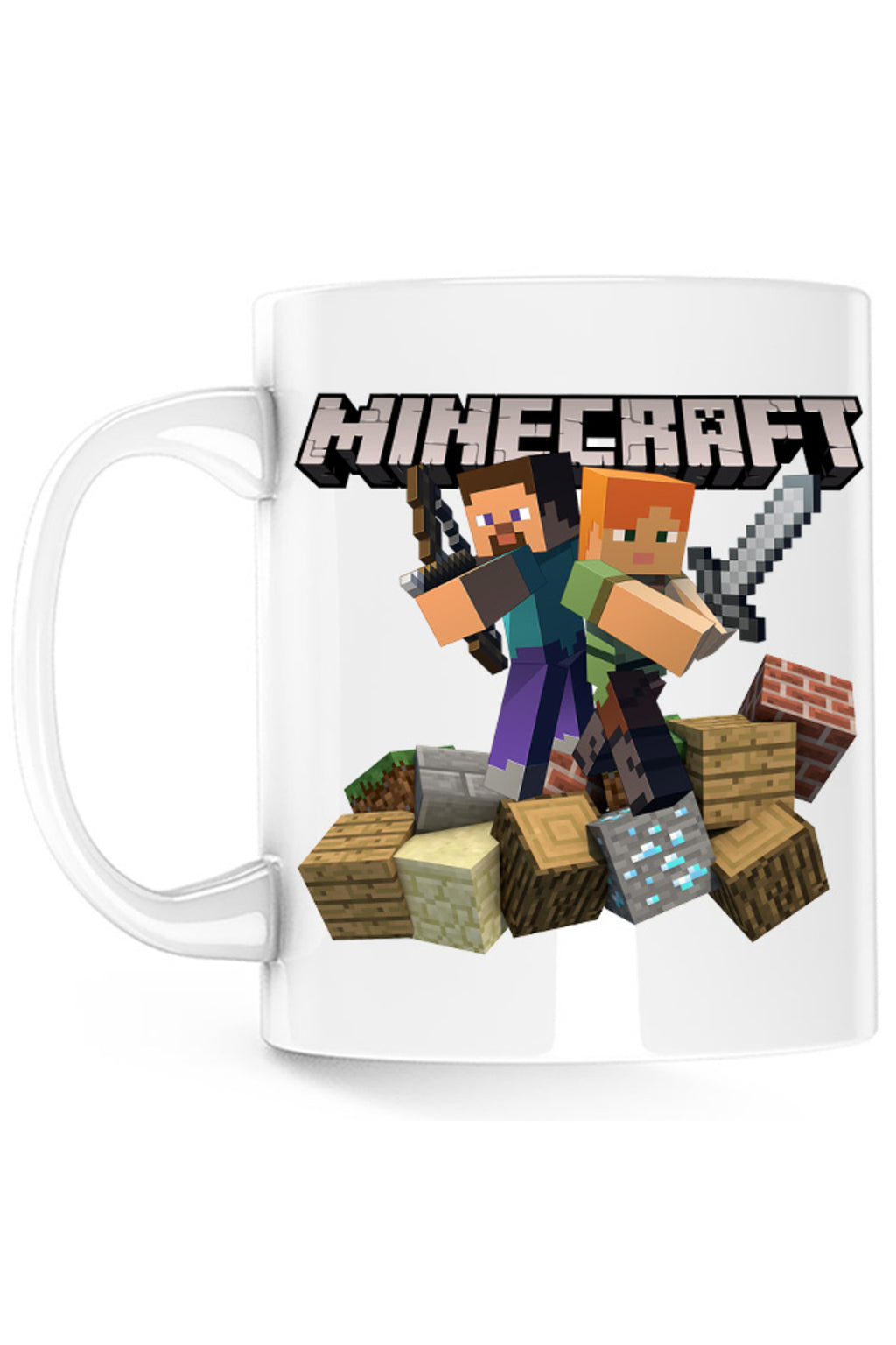 Cana Minecraft Fight Loot Bow Sword Beginner Material, alba, 330 ml