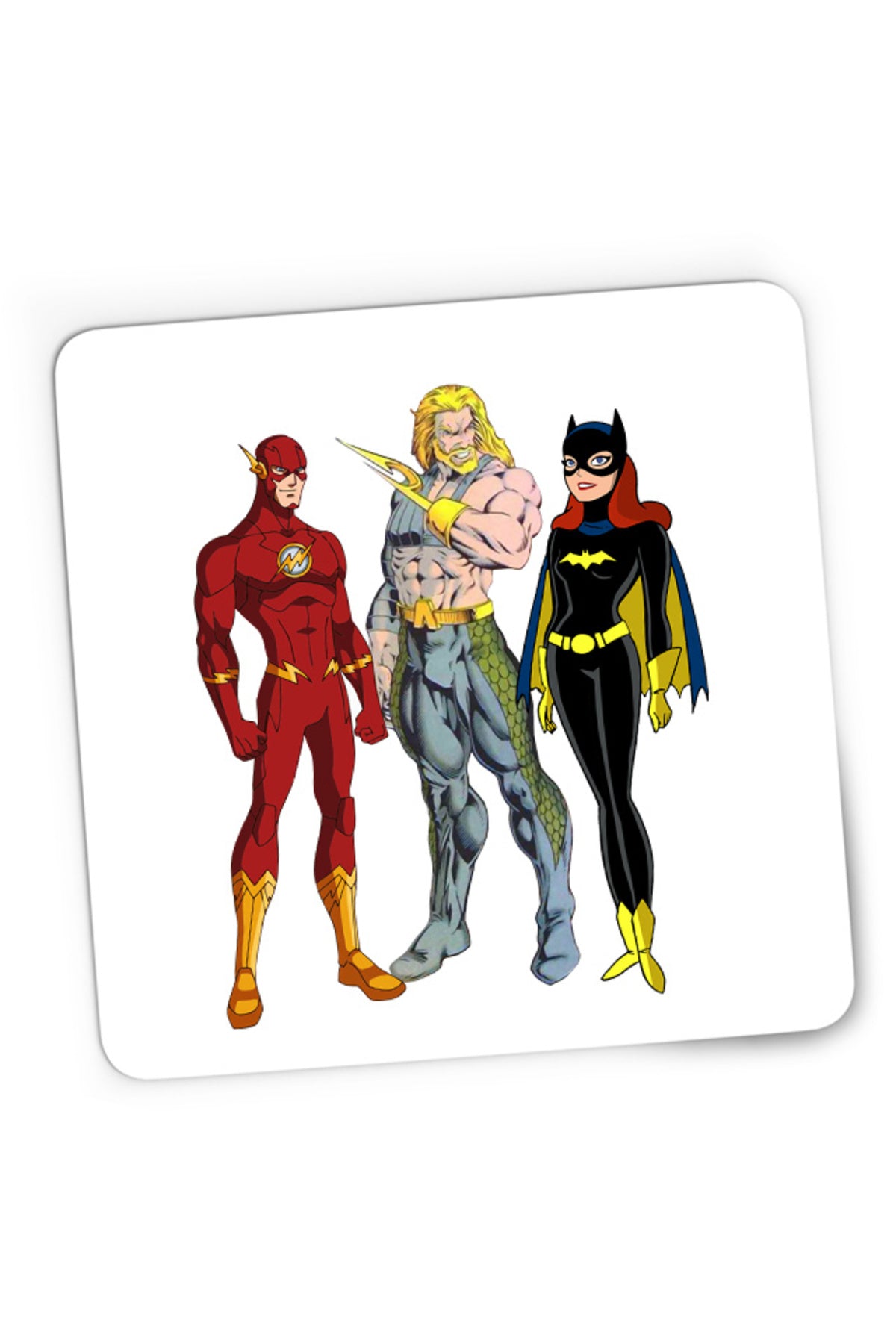 Mousepad Gaming Aquaman Batgirl Flash Comics Cartoons Water Action , 21x19 cm