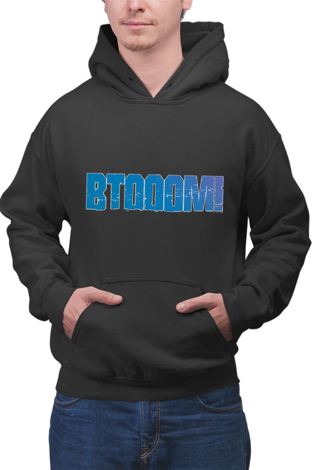 Hanorac barbati Btooom! Logo Isekai Tragic Shounen Game Players Stone