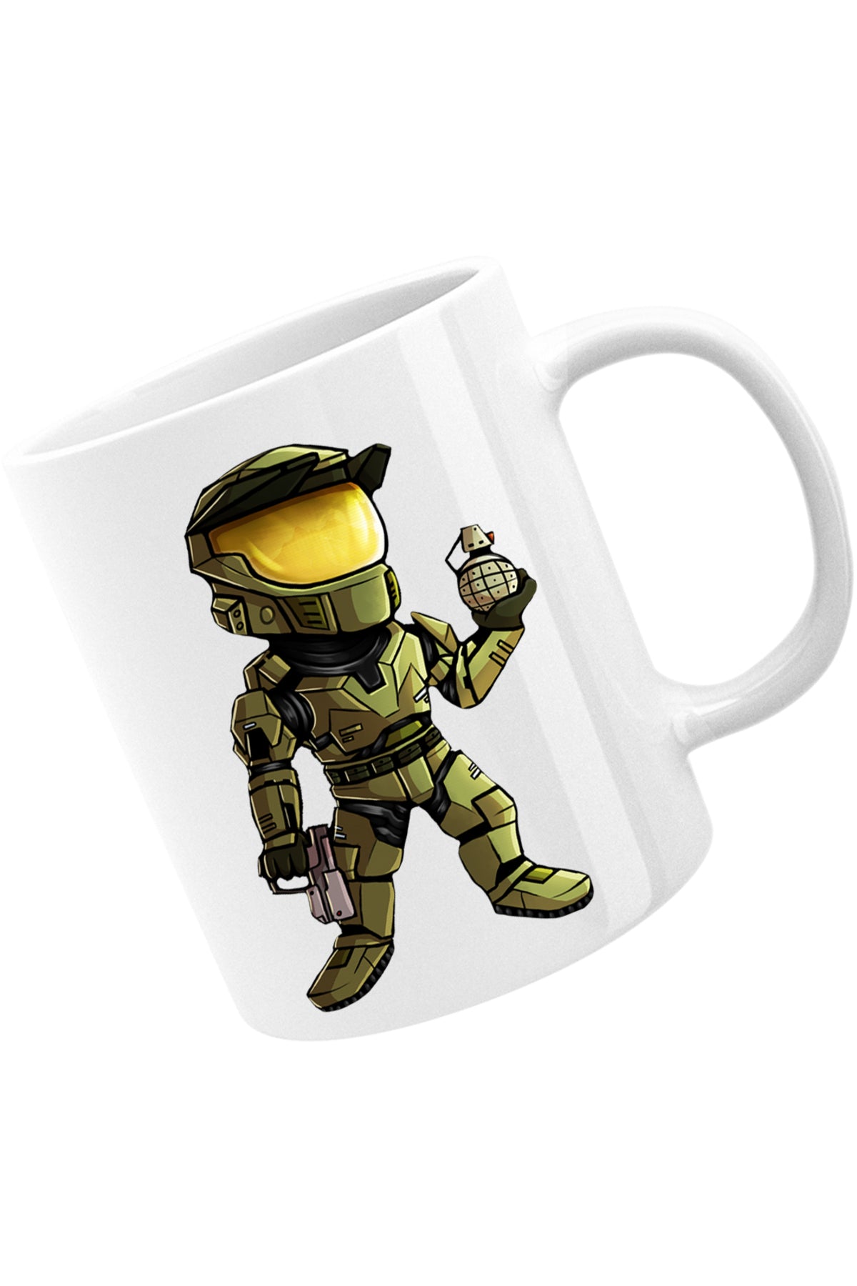 Cana Halo Grenade Combat Soldat Video Game, alba, 330 ml