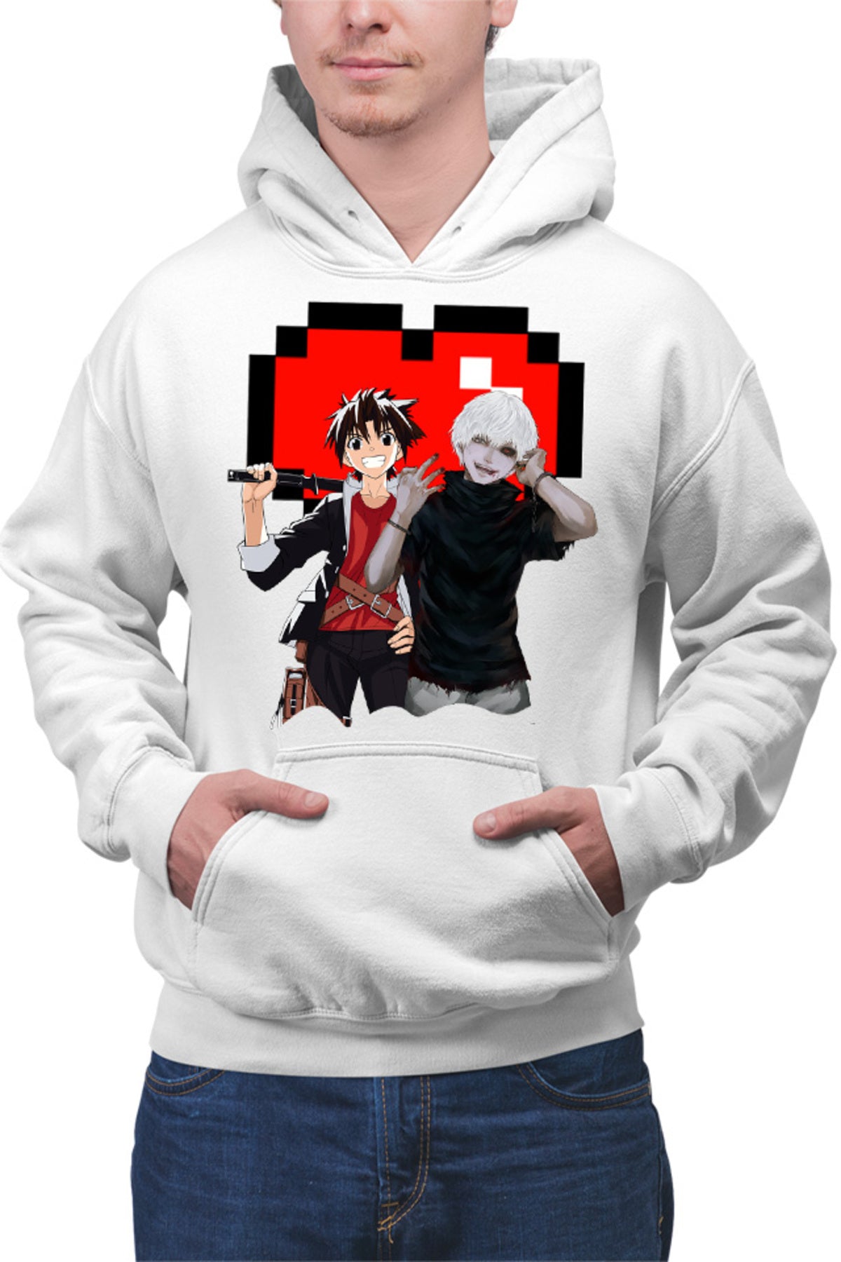 Hanorac barbati UQ Holder Touta Kaneki Tokyo Ghoul Vampire Minecraft