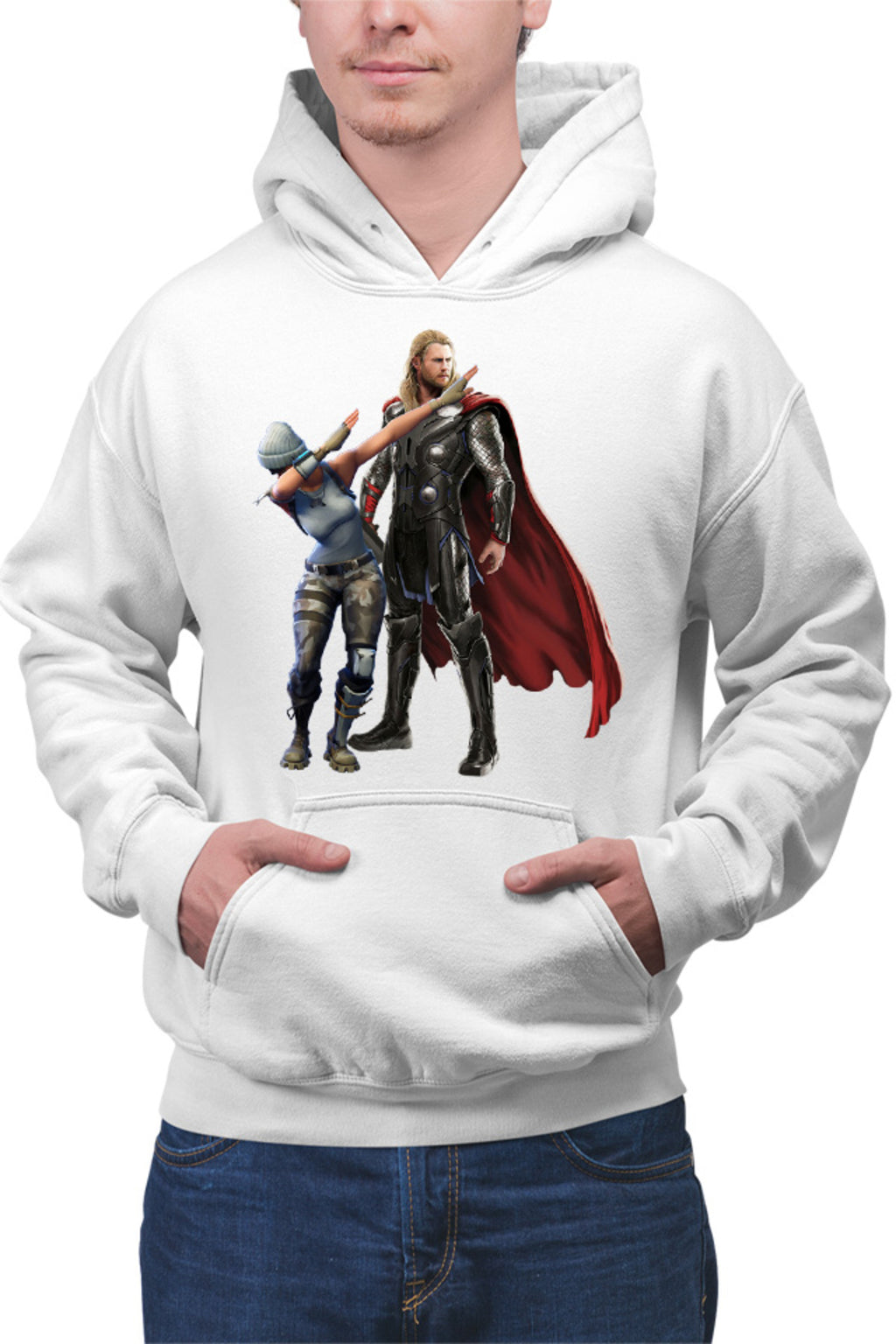 Hanorac barbati Fortnite Dub Meme Thor Hammer