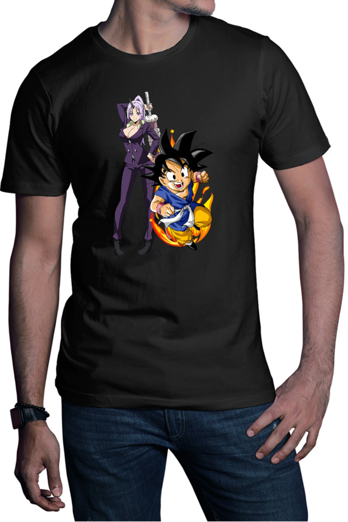 Tricou barbati TenSura Slime Isekai Shion Son Goku Shounen Anime