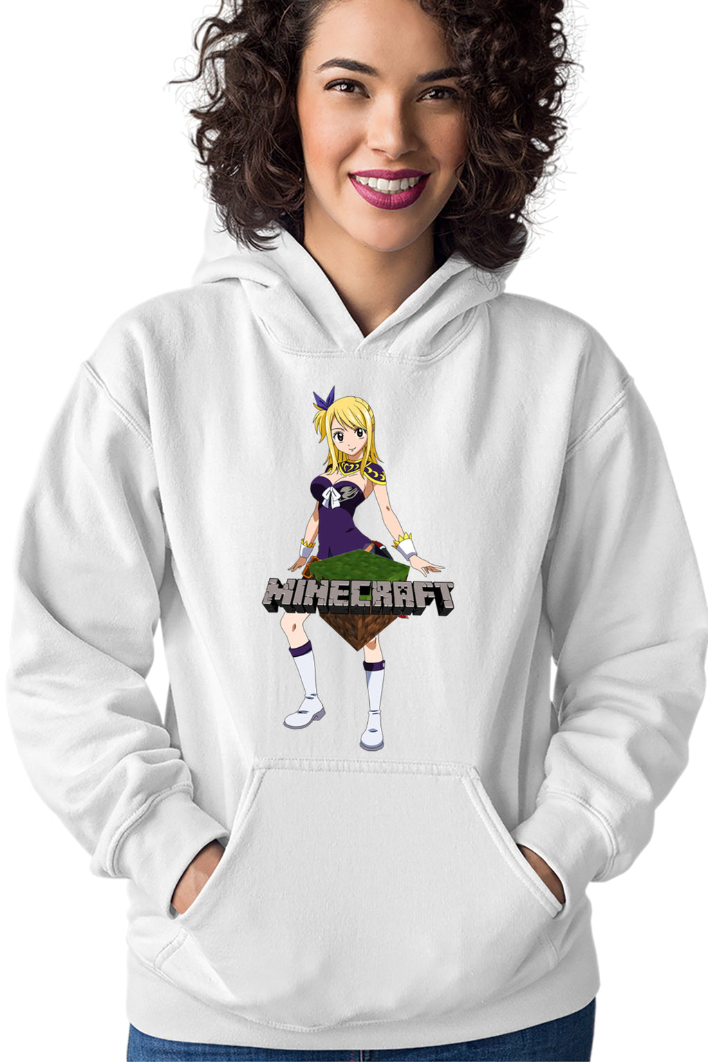 Hanorac dama Fairy Tail Lucy Minecraft Fan Anime Manga