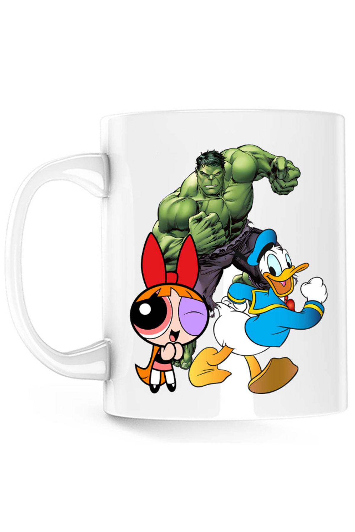 Cana Hulk Marvel Donald Duck Powerpuff Girls, alba, 330 ml