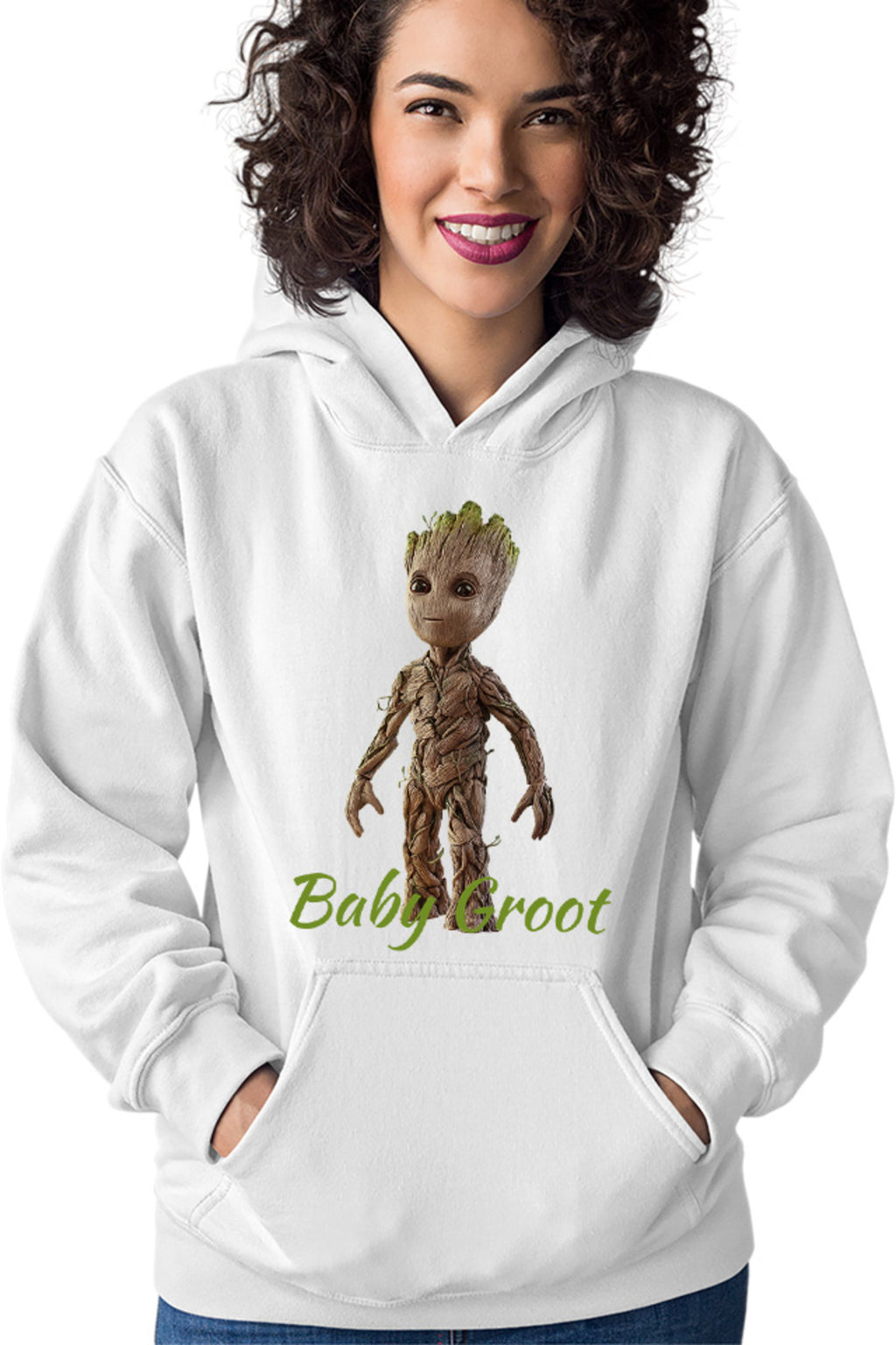 Hanorac dama Baby Groot Nature Living Planet Gamora Rocket