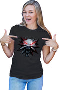 Tricou dama The Witcher Hunter Video Card Game Wolf Shadow