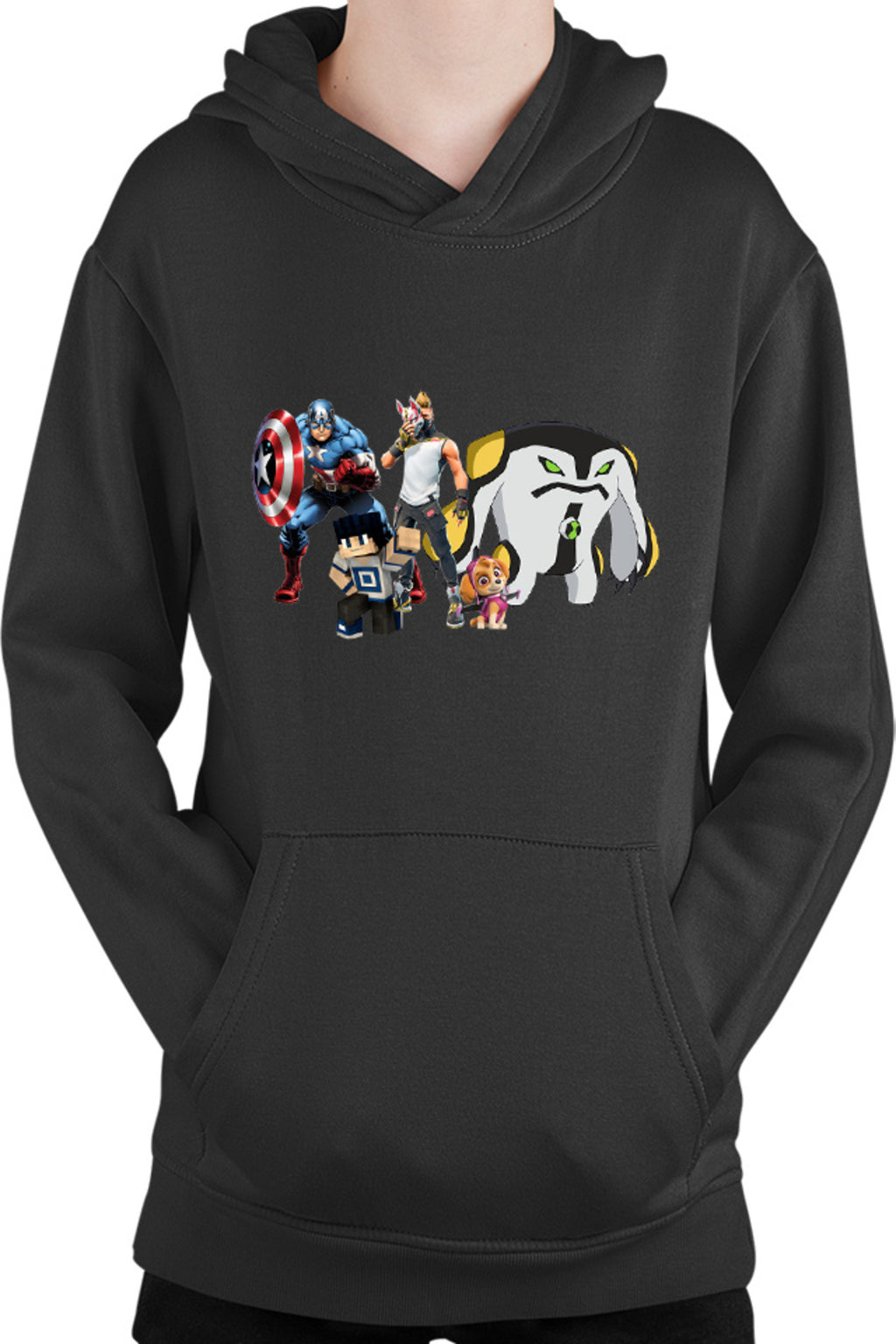 Hanorac copii Captain America Fortnite Fox Skin Minecraft Steve Paw Patrol
