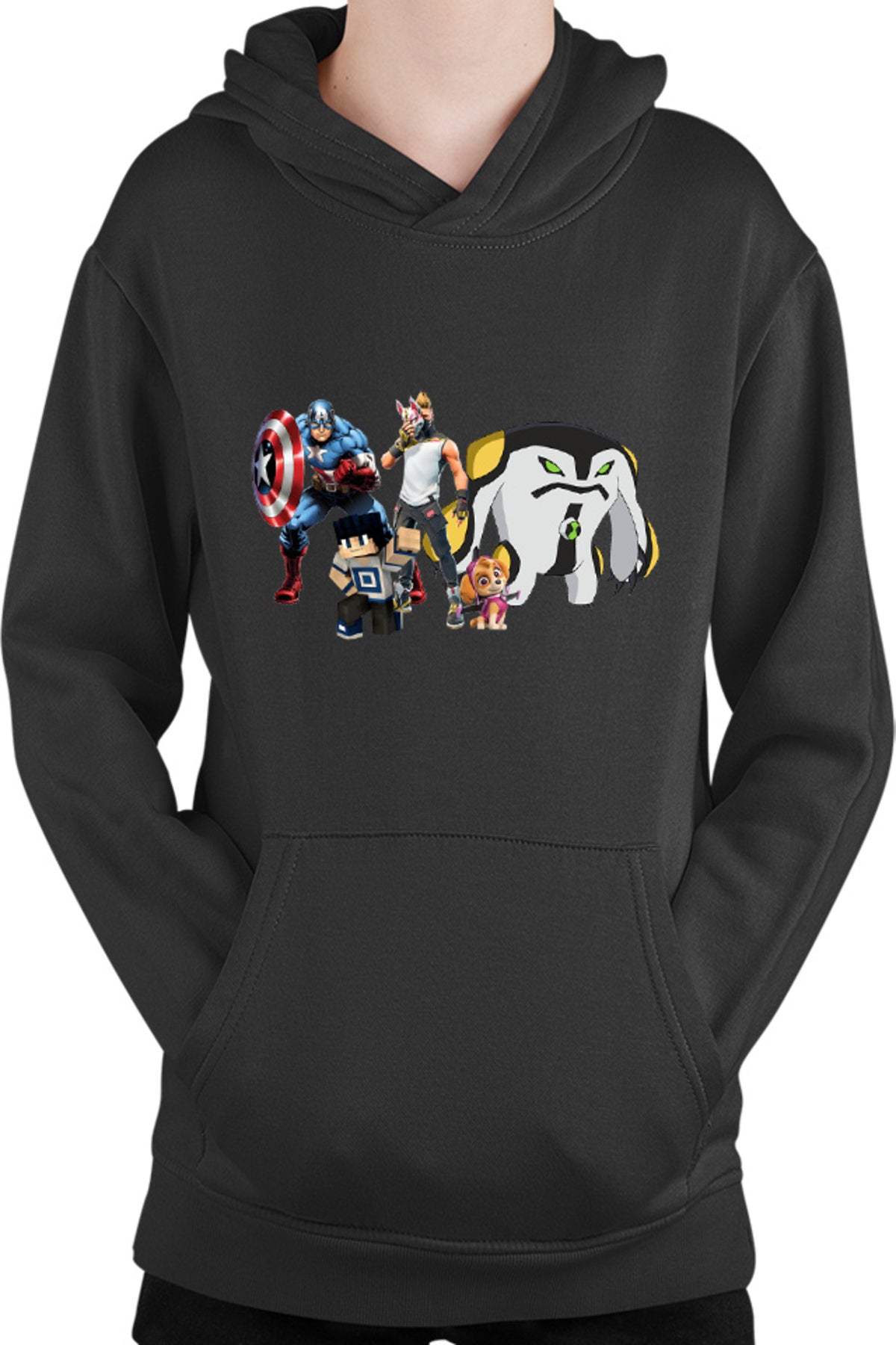 Hanorac copii Captain America Fortnite Fox Skin Minecraft Steve Paw Patrol