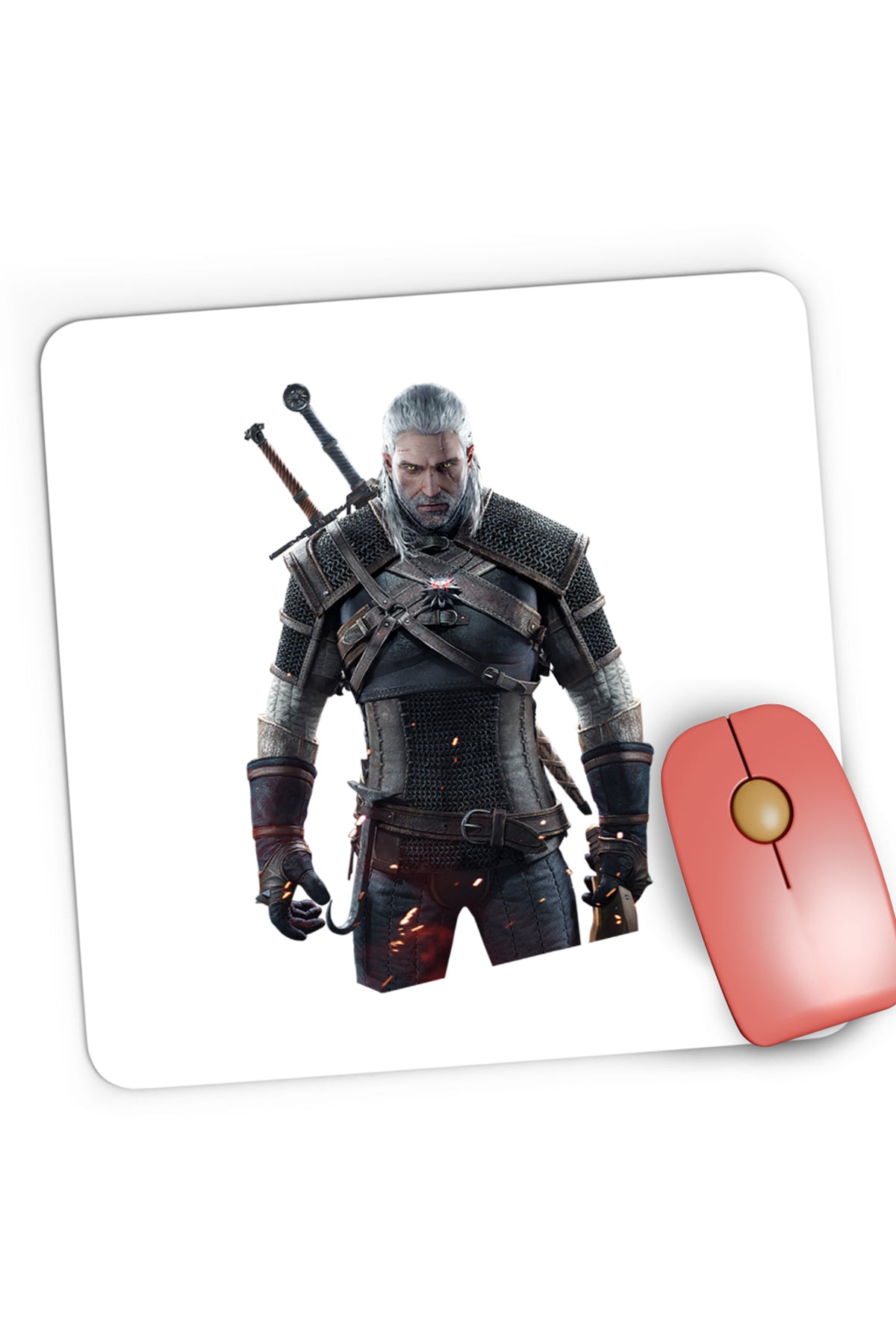 Mousepad Gaming The Witcher Geralt of Rivia Andrzej Sapkowski Game, 21x19 cm
