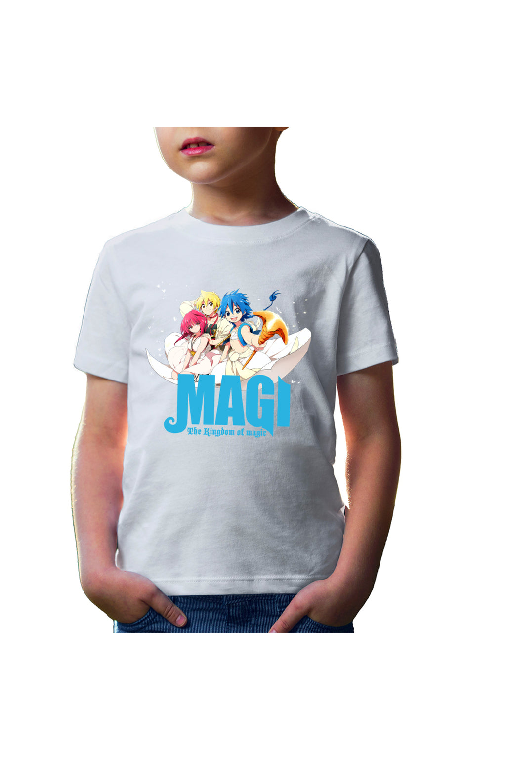 Tricou copii Magi The Labyrinth of Magic Protagonists Group Flying Carpet