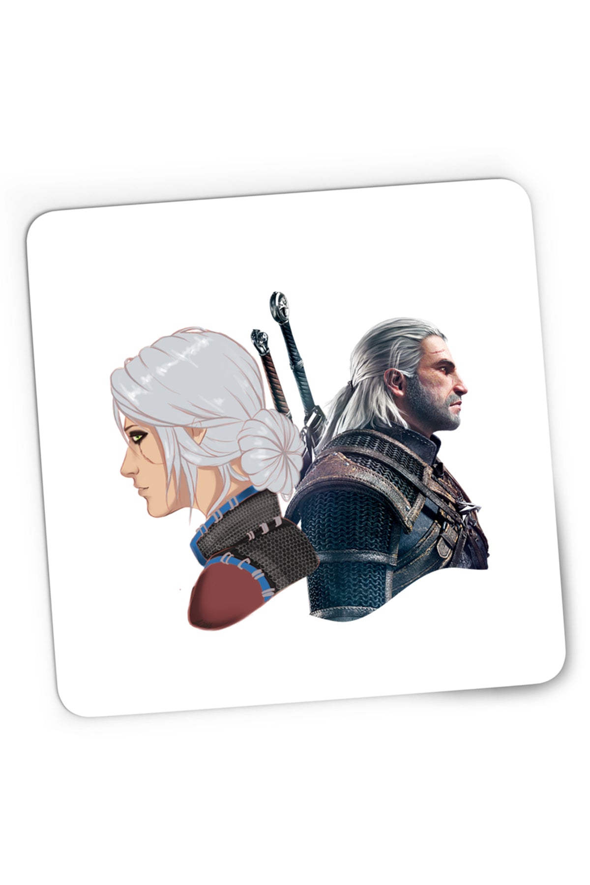 Mousepad Gaming The Witcher Geralt Ciri Xbox Game Nvidia, 21x19 cm