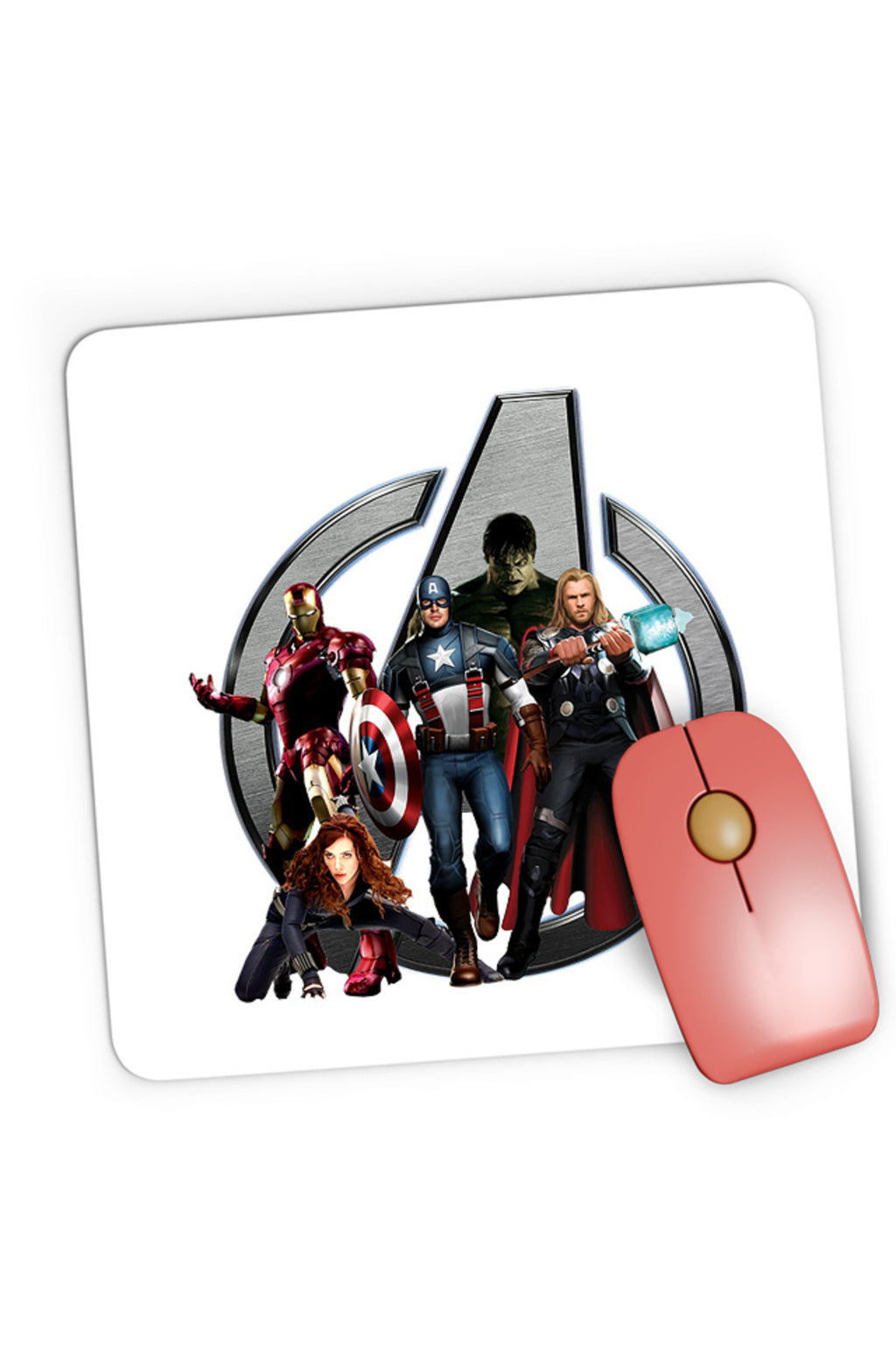 Mousepad Gaming Thor Avangers Hulk Iron Man Captain America Allience Heroes, 21x19 cm