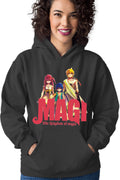 Hanorac dama Magi The Labyrinth of Magic Spirit Group Angry Pose Red Logo