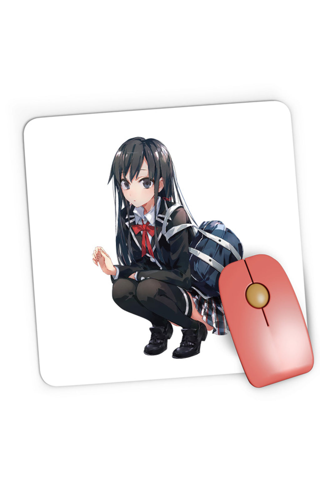 Mousepad Gaming OreGairu Yukino Yukinoshita Snow Panda School Girl, 21x19 cm