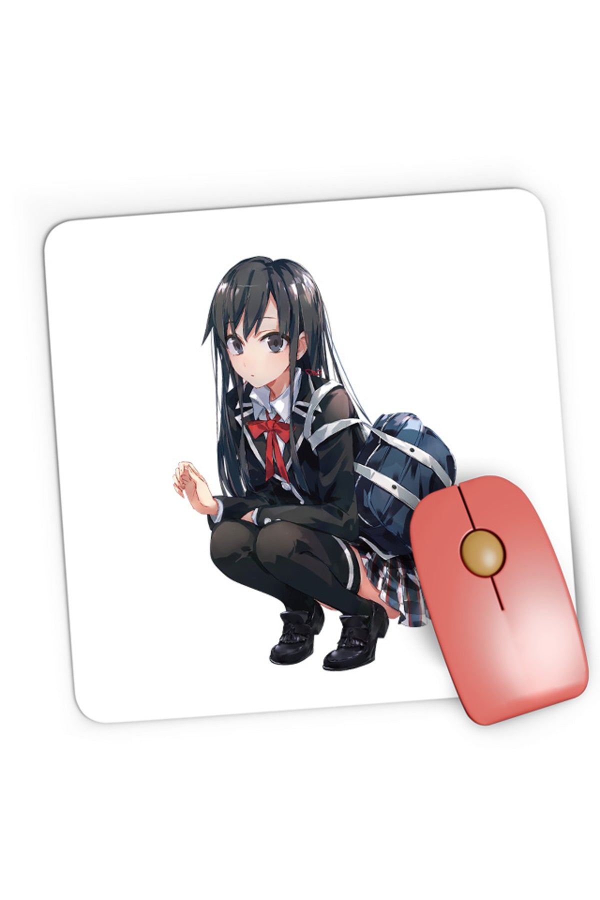 Mousepad Gaming OreGairu Yukino Yukinoshita Snow Panda School Girl, 21x19 cm