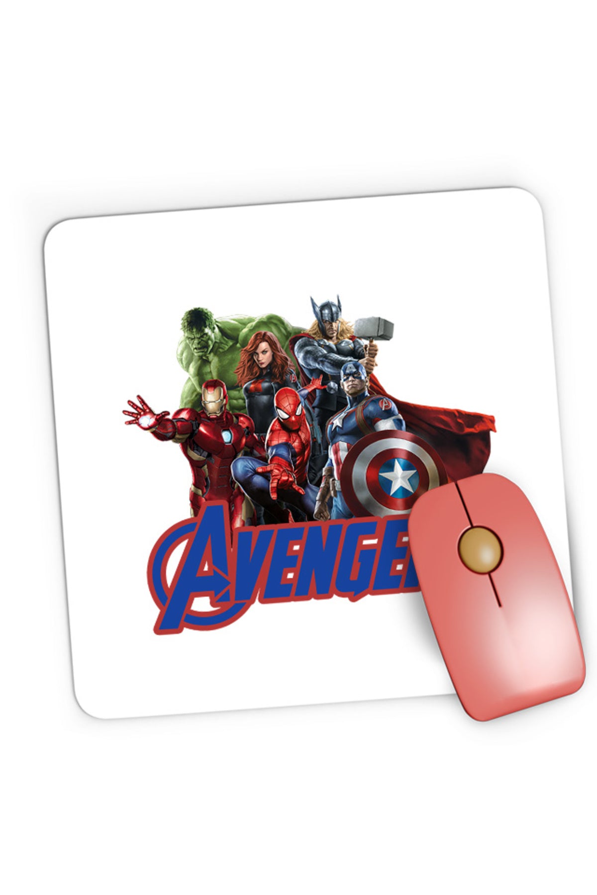 Mousepad Gaming Thor Avangers Group Spiderman Ally Hero Marvel DC Comedy, 21x19 cm