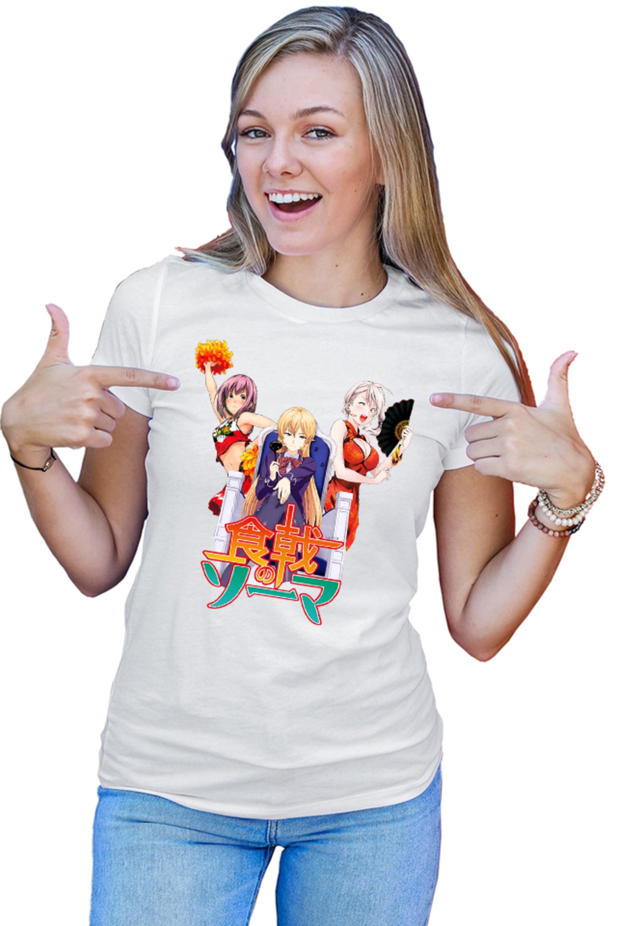Tricou dama Food Wars Erina Alice Hisato Fan Anime Shokugeki