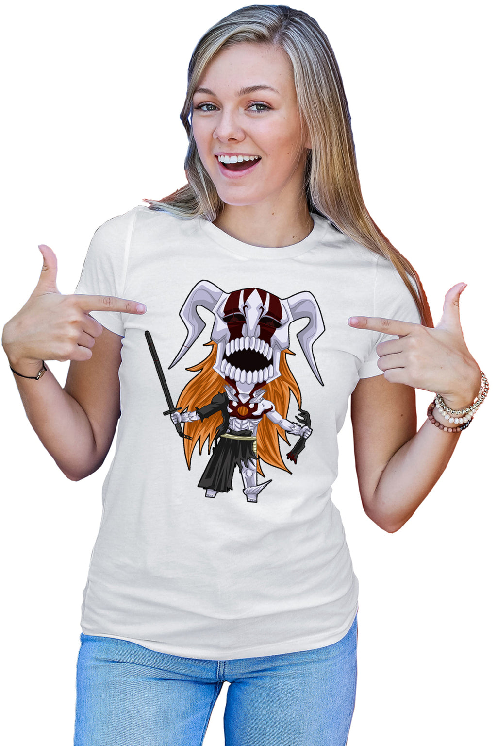 Tricou dama Bleach Anime Monster Meme Fox Manga