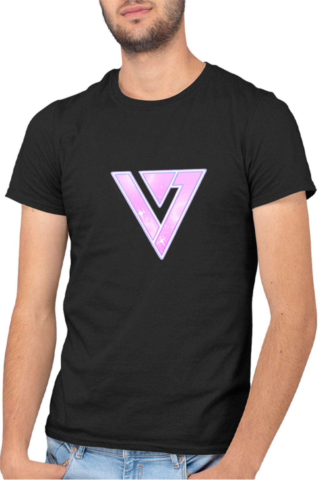 Tricou barbati Seventeen Idol K-pop Group Logo Shiny