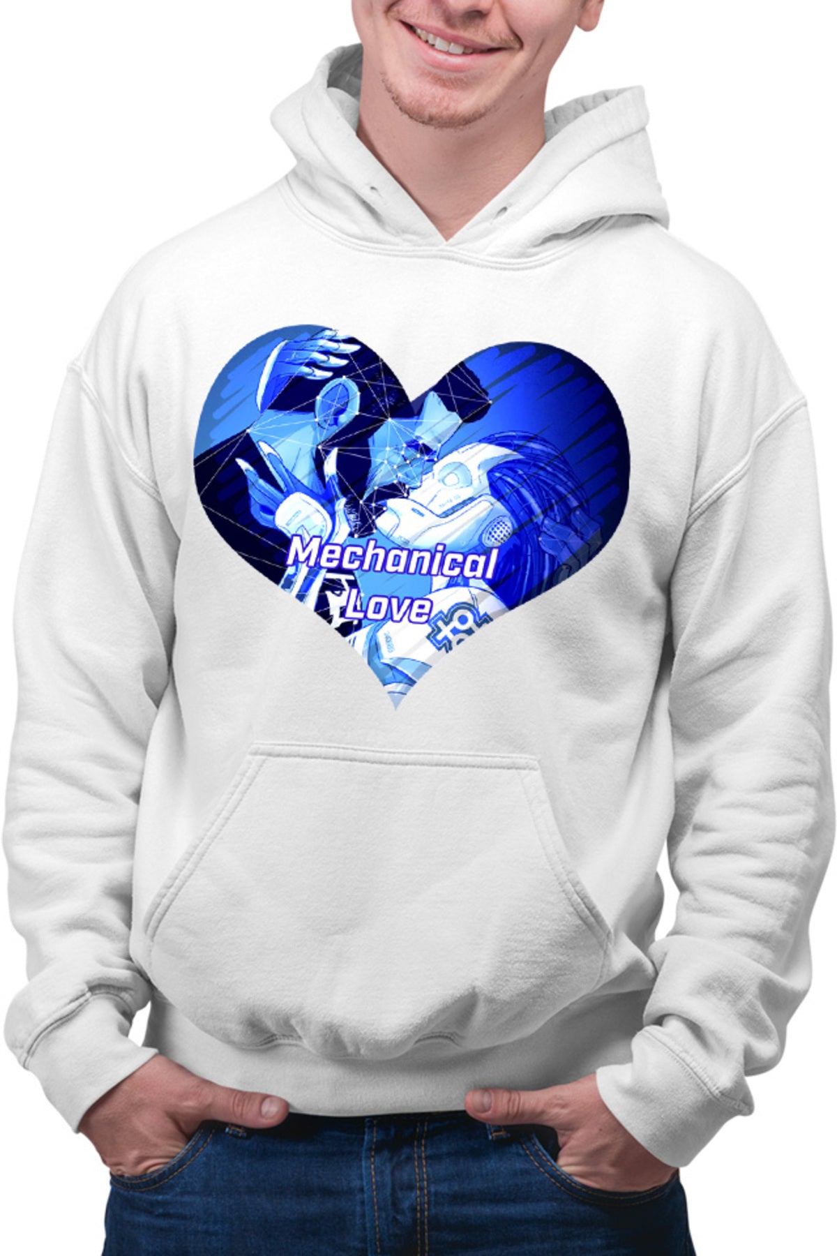 Hanorac barbati NFT XOXO Heart Robot Cyber Human Artificial