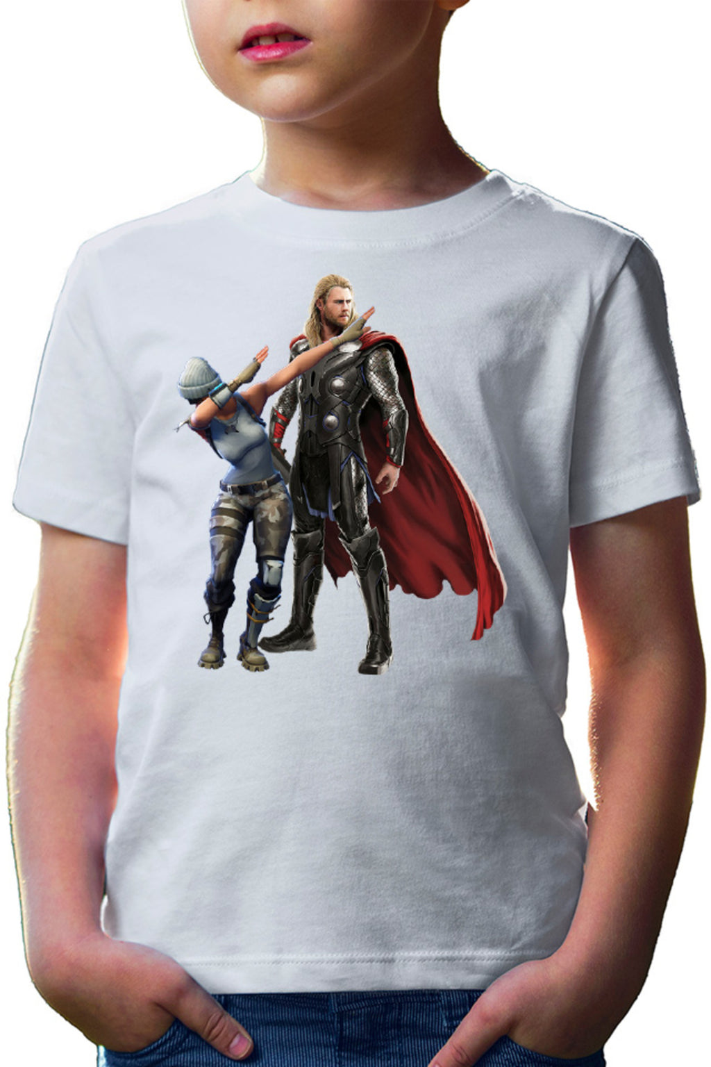 Tricou copii Fortnite Dub Meme Thor Hammer