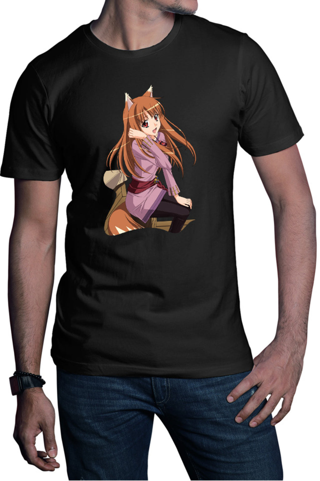 Tricou barbati Spice And Wolf Holo Desene Anime