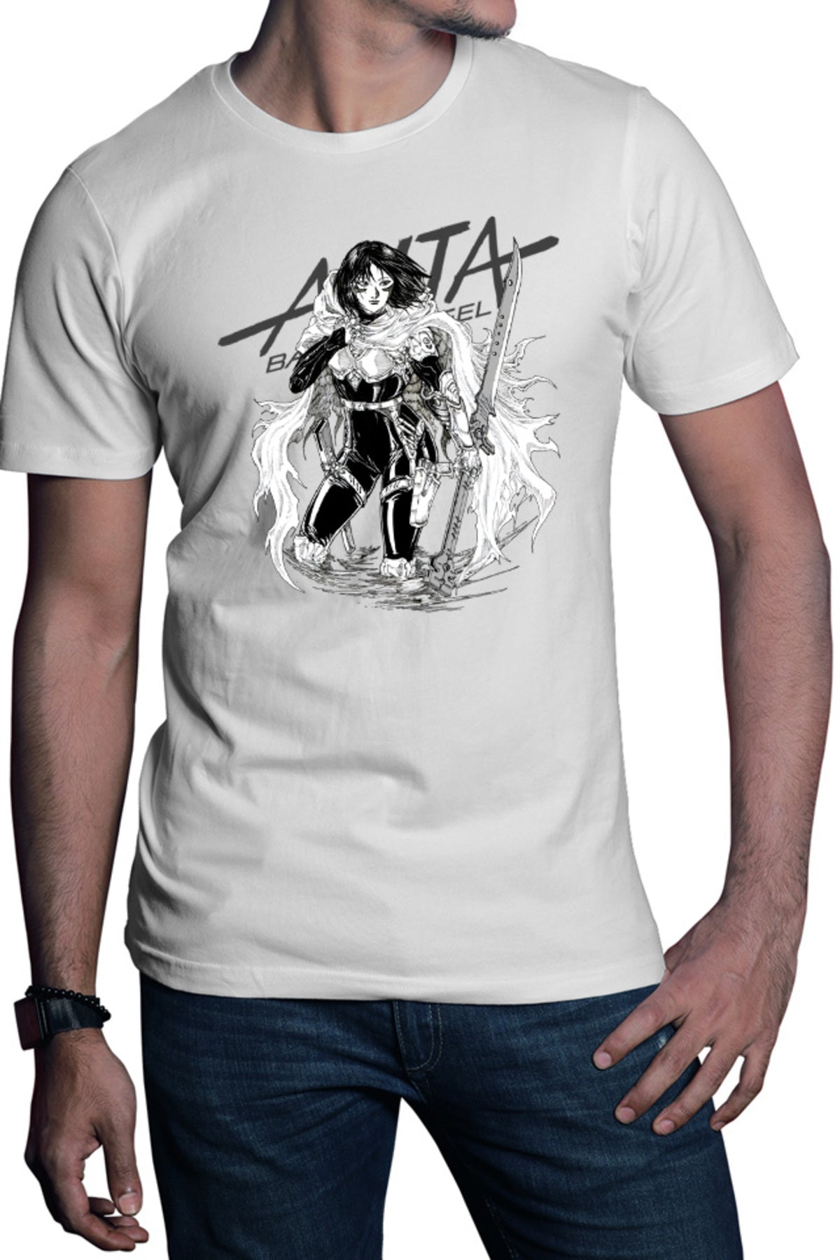 Tricou barbati Battle Angel Alita Gally Armor Fight Anime Kage