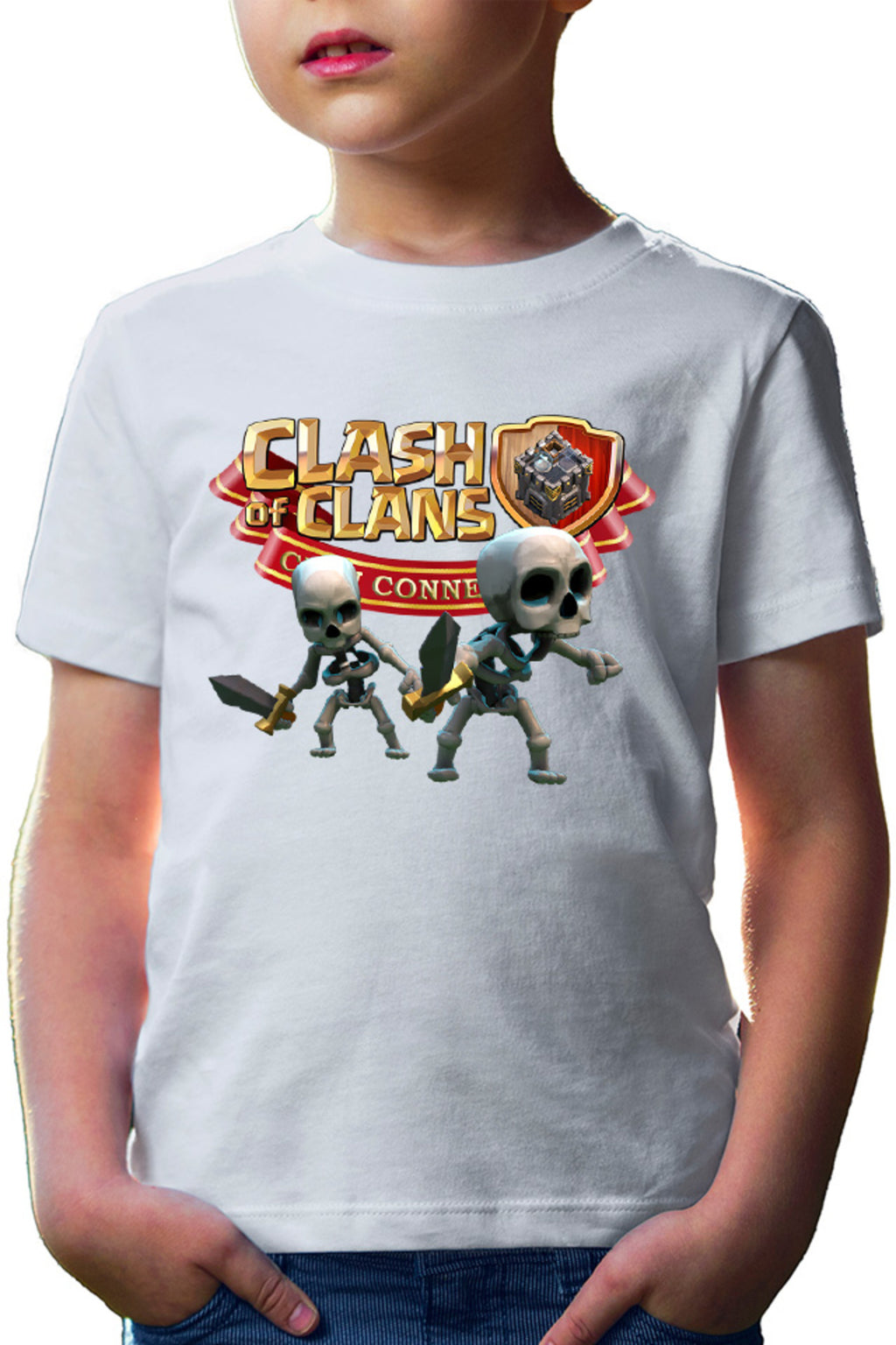 Tricou copii Clash of Clans Skeletons Team Tank Sword Fighters Logo