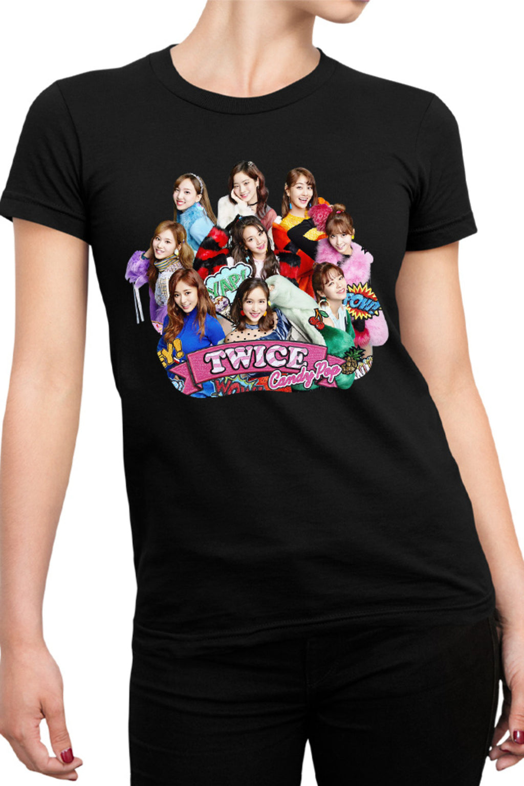 Tricou dama Twice K-Pop Idol Group Popular Music Korea