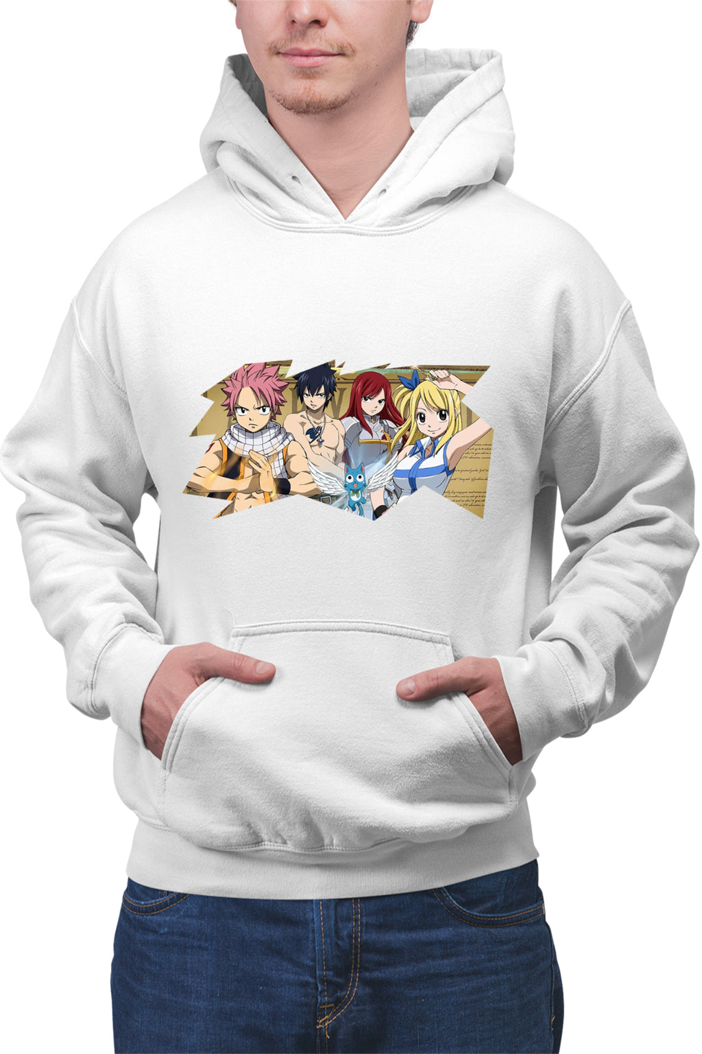 Hanorac barbati Fairy Tail Best Friends Funny Cat Anime
